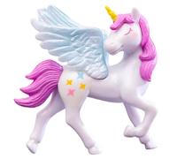 Small Winged Single-Horned Horse | Horse Cake Topper Figura Creative | Decoración para magdalenas de caballo, figura mítica de fantasía, centro de mesa, decoración de eventos para hornear