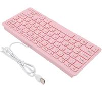 Small Wired Keyboard Roseate Quiet USB 78 Keys Computer Keyboard with Slip Foot Pads for Gaming Working English Version Withstanding over Ke Small KeyboardWired KeyboardUSB (English Version) Nice proc