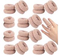 SmallCat 15 vendas para dedos de algodón, guantes elásticos para dedos, protectores de pulgar para heridas, vendajes reutilizables para esguinces de dedos, trabajos de jardinería, color piel