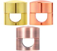 SmallCat 3 juegos de soportes de carga para cables, soportes de anclaje de cable ajustables, clips de metal adhesivos, organizadores de cables para escritorio, oficina, mesita de noche, dorado, bronce