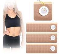 SmallCat Paquete de 50 unidades desechables de aceite de ricino, cubierta de parche de ombligo de algodón orgánico, 2.37 x 2.37 pulgadas, almohadillas de aceite de ricino autoadhesivas de alta