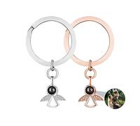 Smallduuck Llavero Personalizado con Foto para Mujer Llavero Proyector de Ángeles Llavero Te Quiero Llavero 100 Idiomas Llavero Plata Conmemorativo Regalo de Cumpleaños Navidad San Valentín,Estilo 1