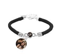 Smallduuck Pulsera Fotos Pareja Círculo Pulsera Proyección de Imagen Pareja Pulsera I Love You 100 Languages Joyas para Cumpleaños San Valentín Navidad,Estilo 4-02