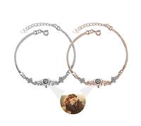 Smallduuck Pulsera personalizada con foto alas de ángel para mujer pulsera de proyección Te quiero pulsera 100 idiomas joyas de proyección para cumpleaños San Valentín Navidad,Estilo 1
