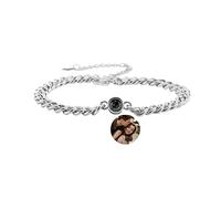 Smallduuck Pulseras con Foto Proyección Círculo Personalizadas con Foto Interior Pulsera Parejas Te Quiero Regalos para el Día de la Madre Cumpleaños San Valentín Aniversario,Estilo 5