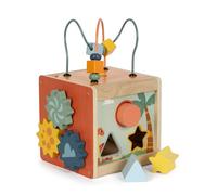 Smalll Foot Cubo de motricidad Dino, en Madera FSC® 100% certificada, para niños a Partir de 12 Meses, 12618