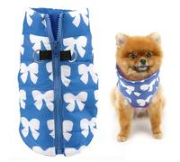 SMALLLEE_LUCKY_STORE Chaleco de invierno resistente al agua para mascotas con anillo en D para perros pequeños, gatos, con cremallera, acolchado, para cachorros, chihuahua, yorkie, gatito, ropa cálida