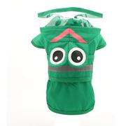 SMALLLEE_LUCKY_STORE Chubasquero lindo de rana para perros con capucha transparente y agujero para arnés, chaqueta impermeable ajustable para perros pequeños, medianos y grandes, niño, niña, poncho