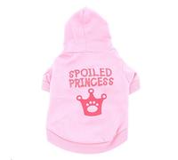 SMALLLEE_LUCKY_STORE Perro pequeño Ropa Camisas Sudadera Niñas Corona Cachorro Camiseta con Capucha Ropa Gato Yorkshire Toy caniche Chihuahua Rosa