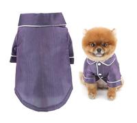 SMALLLEE_LUCKY_STORE Pijama de satén suave y sólido brillante para perros pequeños y medianos, gatos, mascotas, pijama cómodo de dos patas, chihuahua, yorkie, cachorro, gatito, ropa Basenji, gris, XXL