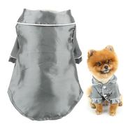 SMALLLEE_LUCKY_STORE Pijama sólido para perros pequeños y medianos, gatos, suave seda sintética, ropa de dormir para mascotas, ropa de dormir cómoda con solapa, ropa de descanso, bulldog, chihuahua,