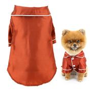 SMALLLEE_LUCKY_STORE Pijama sólido para perros pequeños y medianos, gatos, suave seda sintética, ropa de dormir para mascotas, ropa de dormir cómoda con solapa, ropa de descanso, bulldog, chihuahua,