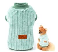 SMALLLEE_LUCKY_STORE: sudadera de forro polar acanalado para mascotas para perros pequeños, gatos, cachorros, Yorkie, chihuahua, ropa cálida de invierno