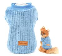 SMALLLEE_LUCKY_STORE - Suéter de felpa acanalado para mascotas, prenda de invierno para cachorros y gatos o perros pequeños como los chihuahua o yorkshire