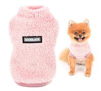 SMALLLEE_LUCKY_STORE Suéter de Forro Polar Sherpa para Mascotas Chaleco, Sudadera Suave para Perros pequeños Gatos, Cachorros Yorkie Chihuahua Ropa cálida de otoño e Invierno, Rosa, M