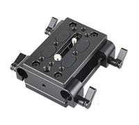SMALLRIG 15mm LWS Baseplate con Tornillos 1/4"/3/8" - 1798 | Placa Base para Cámara DSLR Rig con Rod Clamp 15mm