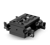 SMALLRIG 15mm LWS Baseplate con Tornillos 1/4"/3/8" - 1798 | Placa Base para Cámara DSLR Rig con Rod Clamp 15mm