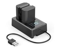 SMALLRIG 2 Pack Batería NP-FZ100 2040mAh y Cargador Dual USB-C - 3824B | para Sony A7R IV,A7R III,A7 III,A7C,FX3, FX30,A6600,A6700,ZV-E1,A1,A9