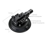 SmallRig 4122C 4 Soporte de montaje de la cámara de la ventosa para el rodaje de vehículos