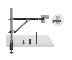 SMALLRIG 4304 Support de Table pour Photographie/Live | Con varilla de soporte auxiliar, con soporte para teléfono y cabezal de bola para cámara/teléfono/luz/cámara web
