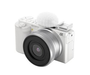 SmallRig 4734 Adaptador de zapata fría con parabrisas peludo (blanco) para cámaras Sony de la serie ZV