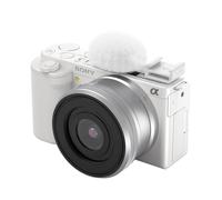 SmallRig 4734 Adaptador de zapata fría con protector antiviento de pelo para cámaras de la serie ZV de Sony (blanco)