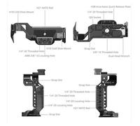 Jaula SmallRig S1R II para Panasonic LUMIX S1R II / S5 II / S5 IIX / G9 II w HawkLock de liberación rápida con placa inferior Arca-Swiss 4902 4902