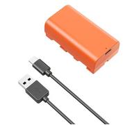 SmallRig 4971 NP-F550 Batería recargable USB-C para cámara, color naranja