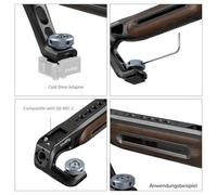 SmallRig 5250 Asa superior de madera con soporte para zapata fría