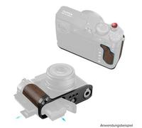 SmallRig 5266 Placa de montaje en forma de L con asa de madera para Fujifilm GFX 100RF (negro)