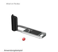 SmallRig 5447 Placa de montaje en L con empuñadura de silicona para FUJIFILM X-E5 plata