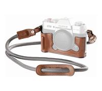 SmallRig X-T30 III Kit de media funda de cuero para FUJIFILM X-T30 / X-T30 II / X-T30 III, con correa para el hombro Llave plana Estética retro Brown 5670
