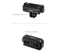 SmallRig 5890 Adaptador plegable bidireccional de liberación rápida con montura de 2 puntas y orificio roscado de 1/4 -20