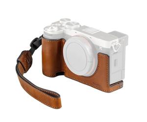 SMALLRIG A7C II/A7CR Estuche de Cuero para Cámara para Sony Alpha 7C II/Alpha 7CR, Estuche de Cuero Estilo Retro con Correa para la Muñeca, Marco de Aleación de Aluminio - 5015