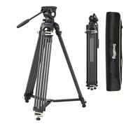 SMALLRIG AD-01S Trípode de Video, Trípode Resistente de 74" con Cabezal Fluido con Movimiento Horizontal y Vertical, Placa de Liberación Rápida de Modo Dual, Carga hasta 13,2 LB/6 kg para DSLR - 4686