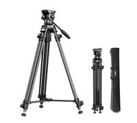 SMALLRIG AD-50Lite Trípode de Video Liviano con Cabezal Fluido de 360°, Trípode de Aleación de Aluminio de 62'' con Placa de Liberación Rápida, Carga de hasta 11lb para Videocámara, Cámaras - 4684