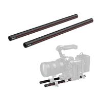 SMALLRIG Barra de fibra de carbono de 15 mm para sistema de soporte de | Para abrazaderas de barra, caja mate y Follow Focus, paquete de 2 - 5212