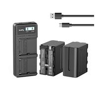 SMALLRIG Batería 7800mAh para NP-F970 y Cargador - 3823 | 2-Pack con Puerto USB Doble para Sony NP-F970 NP-F960 NP-F950 NP-F930 NP-F770 NP-F750 NP-F550 NP-F570
