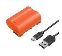 SMALLRIG Batería para EN-EL15C 2400mAh con Puerto USB-C para Nikon - 4966 | Carga vía USB-C para Nikon Z6 III, Zf, Z8, Z7, Z6, Z7 II, Z6 II, Z5, D850, D810, D810A, D780, D750, D610, D500, Naranja