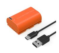 SMALLRIG Batería para LP-E6NH 2400mAh con con Puerto USB-C para Canon 4968 | Carga vía USB-C para Canon R5, R6, R7, R6 Mark II, R5 C, 5D II/III/IV, 6D, 6D II, 7D, 7D II, 60Da, 70D, 80D, 90D, Naranja