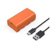 SMALLRIG Batería para NP-F550 3500mAh con Puerto USB-C para Sony - 4971 | Carga Completa 3h, para Sony NP-F550, F750, F970, no Compatible con BMPCC 6K/6K G2/6K Pro, Color Naranja