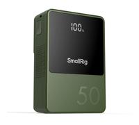SMALLRIG Batería V Mount VB50, 50 Wh/3400 mAh, con Carga Rápida PD 45 W USB-C, con D-Tap, USB-A, Dos Puertos de CC, Pantalla OLED, para Cámara DSLR, Videocámara, Monitor, Teléfono, Color Verde - 4872