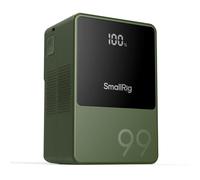SMALLRIG Batería V Mount VB99, 99 Wh/6800 mAh, con Carga Rápida PD USB-C de 100 W, con D-Tap, USB-A, Puerto CC Doble, Pantalla OLED, para Cámara, Videocámara, Monitor, Luz de Video, Verde - 4930