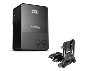 SMALLRIG Batería V-Mount VB99, Battery Mini V-Mount de 99 Wh/6800 mAh con Carga Rápida PD 100 W USB-C, con Placa de Batería V-Mount, Batería V-Mount y Placa para Cámara DSLR, Trípode - 5048