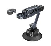 SMALLRIG Brazo Amortiguador Electrónico Mini, Ventosa de 5 Pulgadas, Doble Muelle y Amortiguación Hidráulica, Soporte para Coche para dji Osmo Pocket 3/GoPro HERO13/Insta360 X4, con Bolsa - 5507