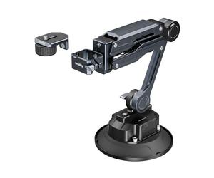 SMALLRIG Brazo Amortiguador Electrónico Mini, Ventosa de 5 Pulgadas, Doble Muelle y Amortiguación Hidráulica, Soporte para Coche para dji Osmo Pocket 4/3/GoPro HERO13/Insta360 X4, con Bolsa - 5507