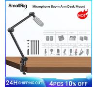 SmallRig-Brazo de brazo de micrófono giratorio, soporte de micrófono giratorio de 360 ° con junta de amortiguación hidráulica, abrazadera de montaje de escritorio, para Vlogging -4303 4303