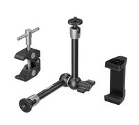 SMALLRIG Brazo Mágico Ajustable de 25cm con Pinza - Roscas 1/4"/3/8", Soporte para Smartphone, Cámaras Action, Monitores y Luces LED - 5326