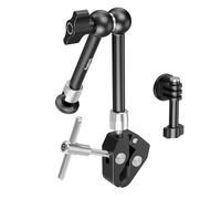 SMALLRIG Brazo mágico con súper abrazadera para cámaras de acción, soporte de abrazadera de cámara para GoPro Hero 13/12/11, para DJI Osmo Action 5 pro/4/3, para Insta360 Ace Pro 2, con tornillo de 1