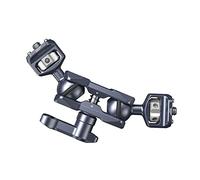 SMALLRIG Brazo Mágico de Dos Cabezas Esféricas con Tornillos de 1/4"-20, Carga Máxima de 6 kg, Solo 88g, Hecho de Aleación de Aluminio y Acero Inoxidable - 3873